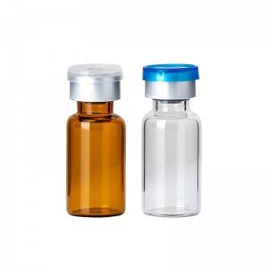 3ml pharmacy glass vials with aluminum plastic flip off cap and rubber stopper 16x35mm
