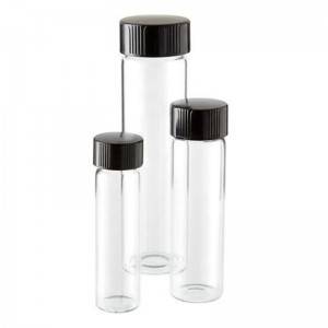 2ml to 60ml laboratory glass vials with screw caps , with PE or  PTFE or silicone gasket