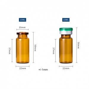 10ml 22x50mm neck 20mm  international standard size injection glass vials for pharmacy liquid and powder