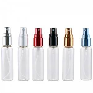 10ml empty perfume spray glass bottle with aluminum pump sprayer and cap with cutting line