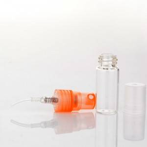 De 10 ml 5 ml viales de vidrio vacío aerosol de perfume con pulverizador de bomba de tornillo, viales de vidrio perfume reciclables