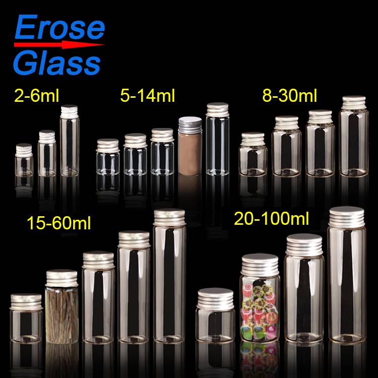 aluminum screw cap glass vials from 2ml to 100ml in different diameter and height Featured Image