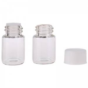 1ml 2ml 3ml 5ml small amber and clear glass vials with screw top caps
