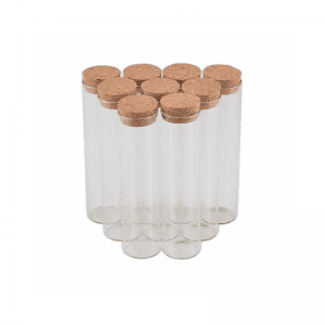 flat bottom glass test tube with cork lid in more size, wholesale and custom made