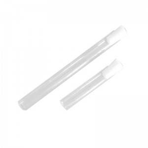 flat bottom or round bottle glass test tube with white silicone stopper