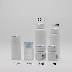 Hyaluronic acid stock solution glass vials with rubber stopper and plastic cap