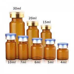 Present stocks supply 4ml to 30ml amber glass vials with flip off cap