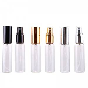 10ml perfume spray glass bottle in screw neck,  recyclable used is ok