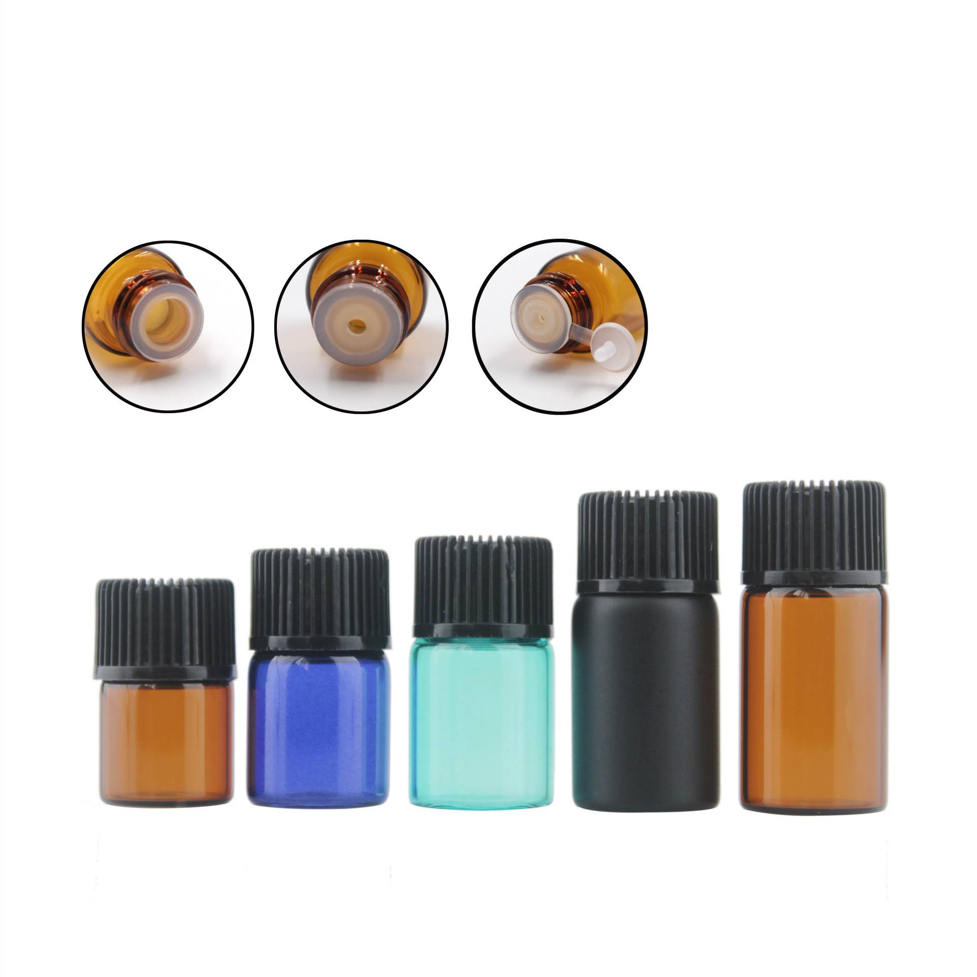 1ml 2ml 3ml  small mini sample glass vials with screw cap and with painted colors Featured Image