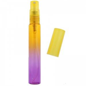 10ml painted colorful glass perfume bottle with full cover pump sprayer