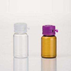 3ml 4ml crimp neck glass vials with plastic sealing cap for sampling