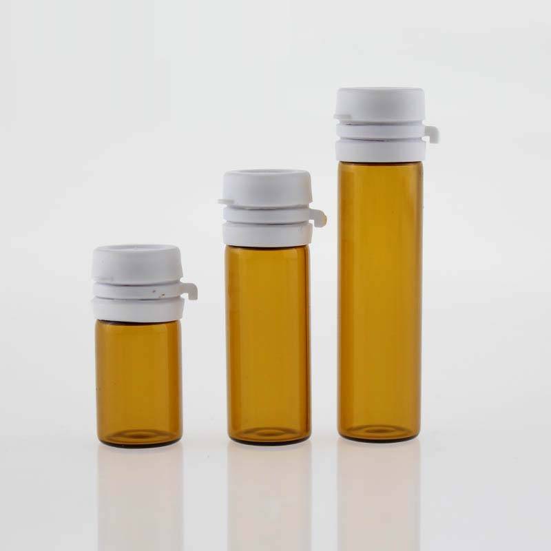 100% Original Glass Screw Neck Vial - 3ml 5ml 10ml 15ml amber glass vials with plastic flip off cap – Erose Glass