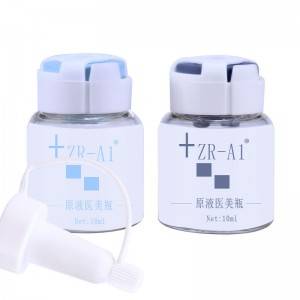 Hyaluronic acid stock solution glass vials with rubber stopper and plastic cap