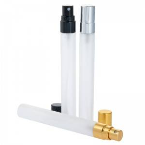 10ml frosted surface empty perfume glass bottle with screw aluminum spayer