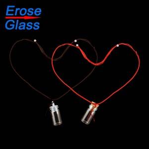 present stocks supply crimp neck glass vials with cork lid for necklace