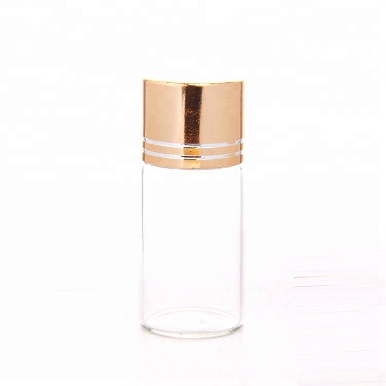Factory directly Glass Jar With Lid - customized different size clear tubular glass vials with aluminium screw cap – Erose Glass detail pictures