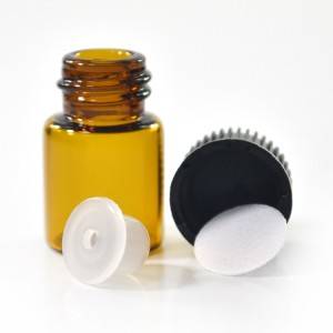 Wholesale medicine glass vials 1ml 2ml 3ml 5ml mini sample amber glass vial with screw cap
