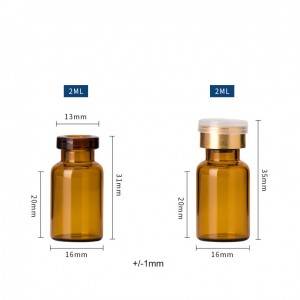 2ml pharmaceutical glass vials with flip off cap 16x31mm