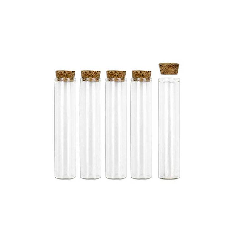 flat bottom glass test tube with cork lid in more size, wholesale and custom made Featured Image