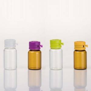 3ml 4ml crimp neck glass vials with plastic sealing cap for sampling