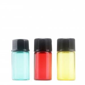 1ml 2ml 3ml small essential oil glass vials with special customized color and screw cap