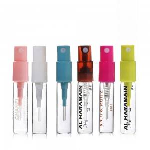 2ml 3ml 5ml perfume tester glass vials with directly insert model spray pump