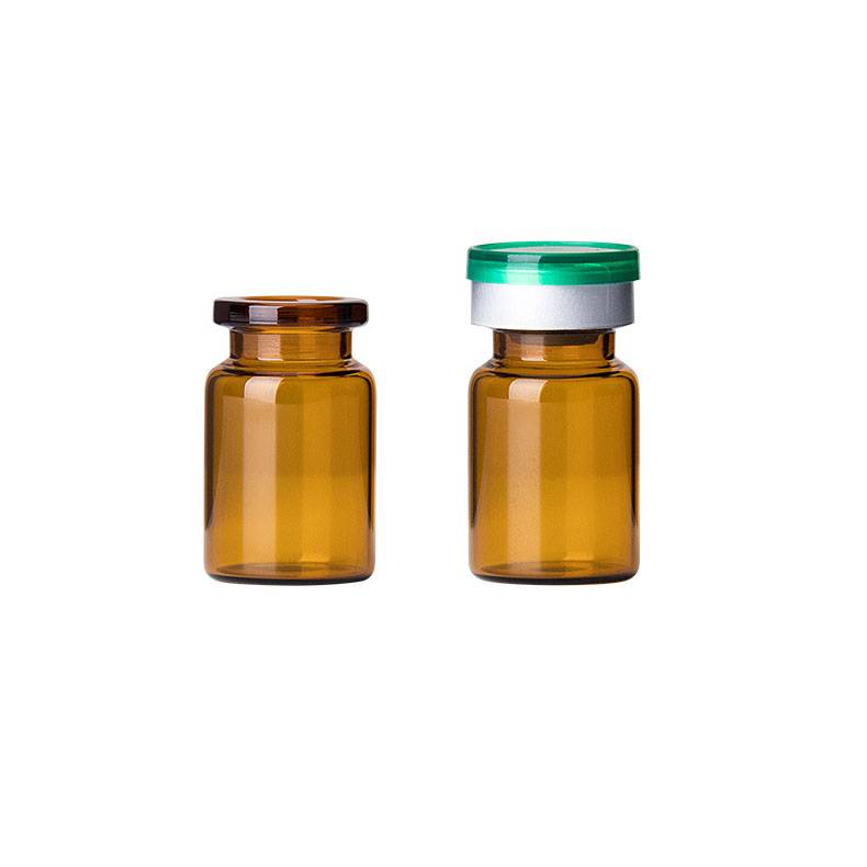 6ml 22x35mm crimp neck 20mm amber injection glass vials,  tubular glass vial with flip off cap Featured Image