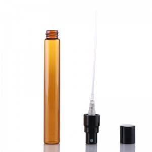 10ml amber glass vials with pump sprayer for perfume liquid packing