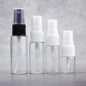 5ml 10ml 15ml 20ml clear glass vials with plastic pump sprayer