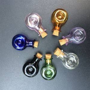 Mini Glass Flask Bottles XO Jars With Cork Little Bottles Wedding Christmas Gift Tiny Jars Vials Mix 7Colors