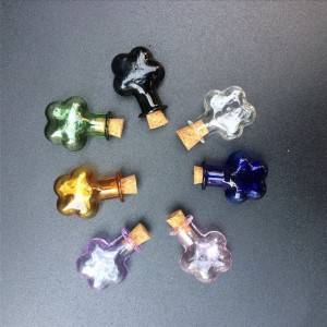 Mini Glass Bottles Flower Jars With Cork Little Colors Handiwork Bottles Handmade Gift Tiny Bottles Mix 7Colors