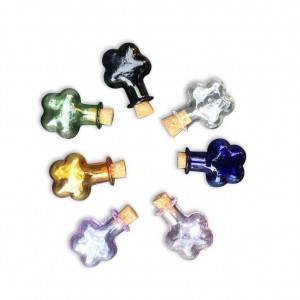 Mini üvegpalack Virág üvegekbe Cork Kis Colors kézimunka üvegek készítésű ajándékot apró üveg Mix 7Colors