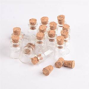 Mini Glass Bottles With Cork Empty Small Wishing Bottle Glass Vials Jars