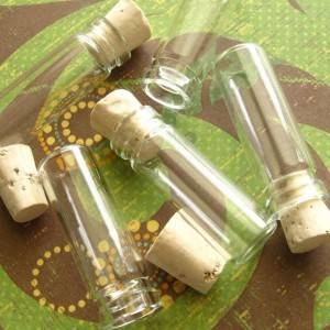 Small Glass Vials 35mm, Bottles with Corks, 1/2 Dram Vials, Patent Lip Vial, 1.85ml Glass Vials, Cork Vial