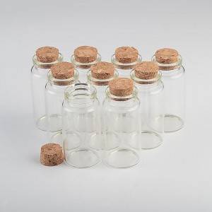 Professional China Perfume Bottle Glass Vial - 25ml Glass Bottles With Cork Small Transparent Clear Mini Empty Glass Vials Jars Gift Pack For Wedding Holiday Bottles – Erose Glass