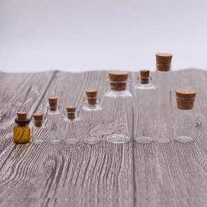 DIY classic cork glass bottle glass vial with cork mini wishing bottles for jewelry making glass locket