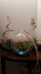 Air Plants Succulents Planter Teardrop Plant Terrarium Glass 4 Inch Hanging Orb Terrarium for Tealight Holders DIY Indoor Fairy Garden Gift