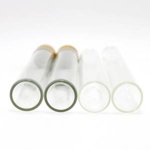 Clear tubular glass vials with aluminium cap for  packing/filling wine