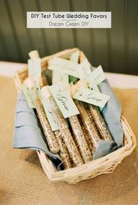 DIY Test Tube Wedding Favors for packing special gifts