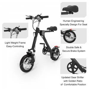 VB120 Pedal Seat Available 12 inch Foldable Electric Bike