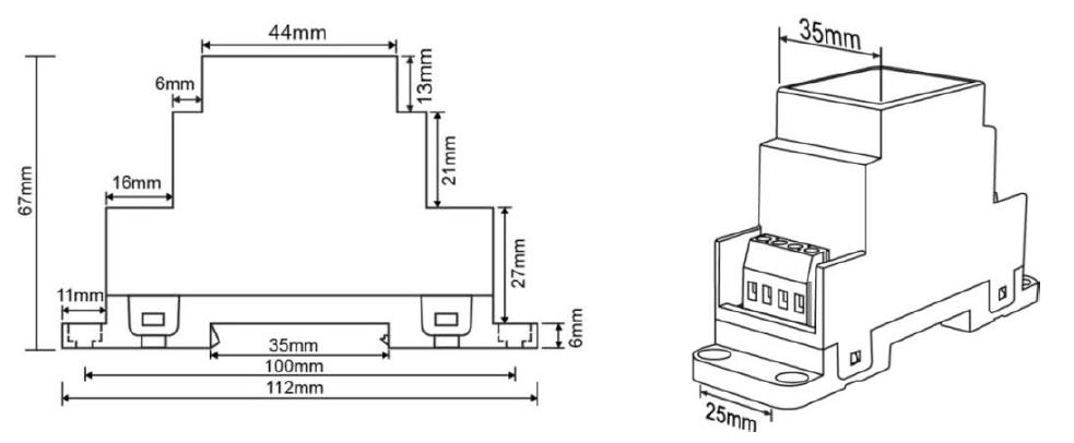 DMX / RDM 12-24V LED Decoder DIN Rail