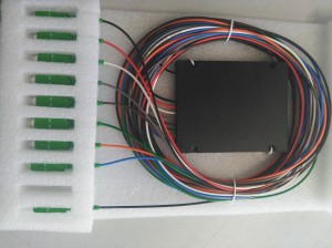 1×8 PLC Fiber Splitter, Splice/Pigtailed ABS Module, 2.0mm, SC/APC, Singlemode