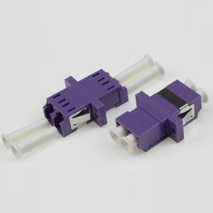 LC MM OM4 DX Adapter met oor Purple