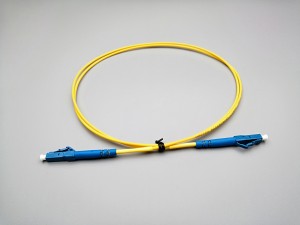 LC/UPC TO LC/UPC OM1 SINGLEMODE SIMPLEX fiber optic patch cord YELLOW