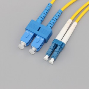 SC/PC to LC/UPC Duplex G657A1 9/125 Singlemode PVC Fiber Patch Cable
