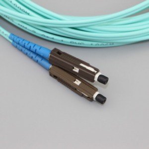 MU/UPC to MU/UPC Duplex OM4 50/125 Multimode LSZH Fiber Patch Cable