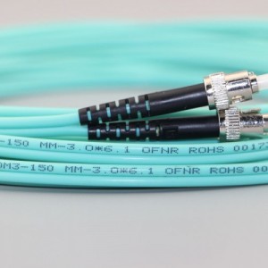 ST/UPC to ST/PC Duplex OM3 50/125 Multimode LSZH Fiber Patch Cable