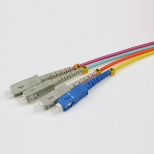 SC UPC-SC UPC MM SX OM4 3.0mm Patch Cord rood paars