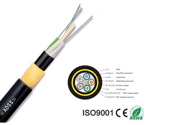 Adss Apply To High Voltage Power And Have Aramid Yarn All-Dielectric Self-Supporting 12-144 Core Optic Fiber Cable Featured Image