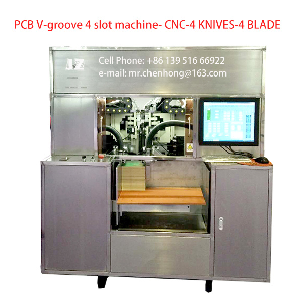 PCB V-groove 4 slot machine- CNC-4 KNIVES-4 BLADE